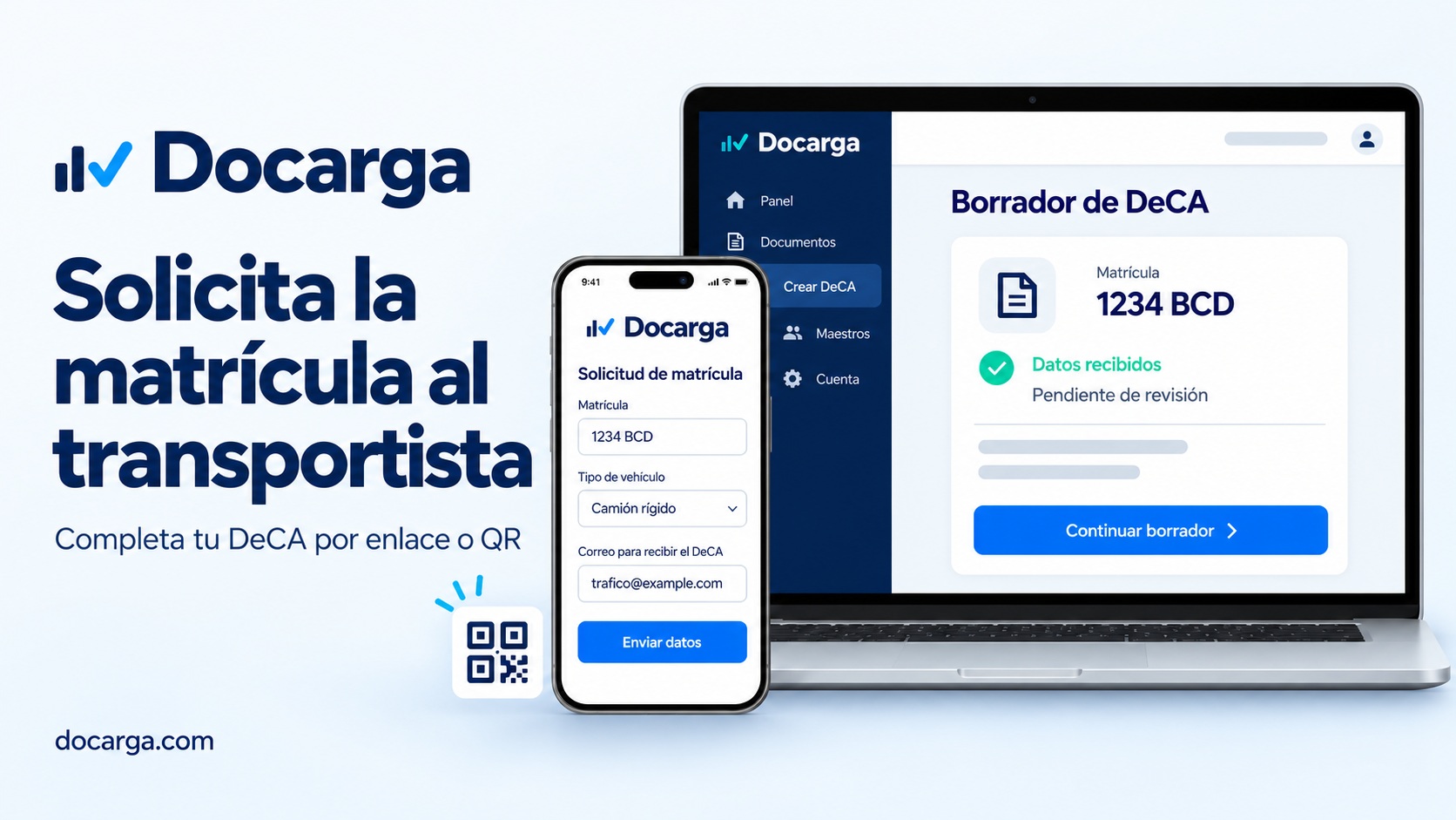 Solicitar matrícula al transportista ya está disponible en Docarga.